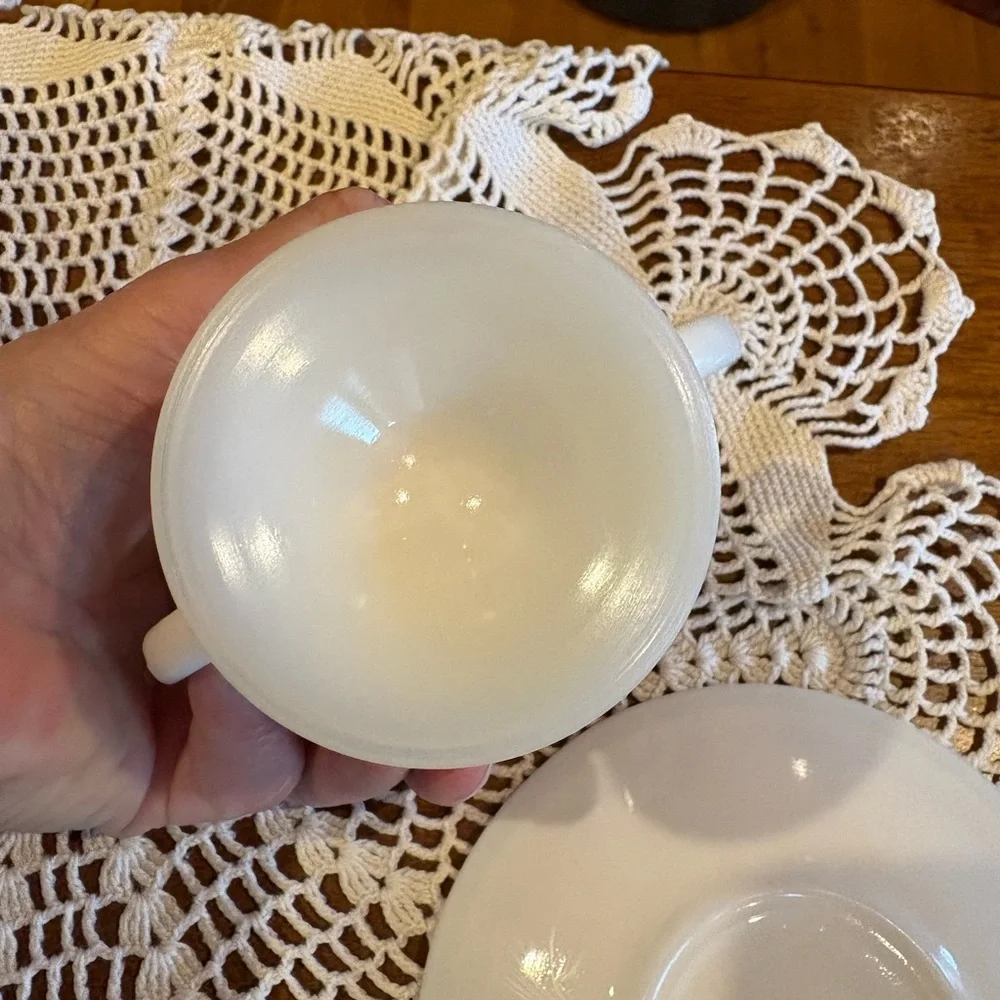 Vintage Shenango China cup and saucer set with a red diamond pattern